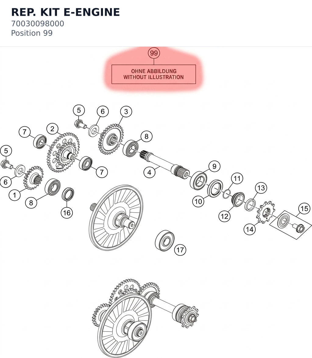 Diagram preview: REP. KIT E-ENGINE (70030098000)