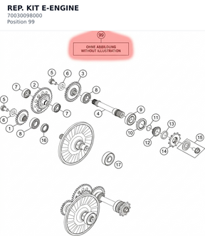 Diagram preview: REP. KIT E-ENGINE (70030098000)
