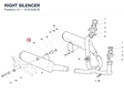 RIGHT SILENCER 57310351B diagram position