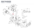 RIGHT SILENCER 57310391B diagram position