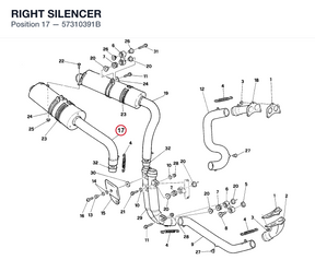 RIGHT SILENCER 57310391B diagram position