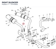RIGHT SILENCER 57310393A diagram position