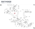 RIGHT SILENCER 57310492A diagram position