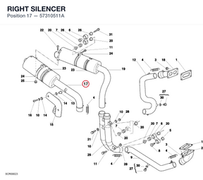 RIGHT SILENCER 57310511A diagram position