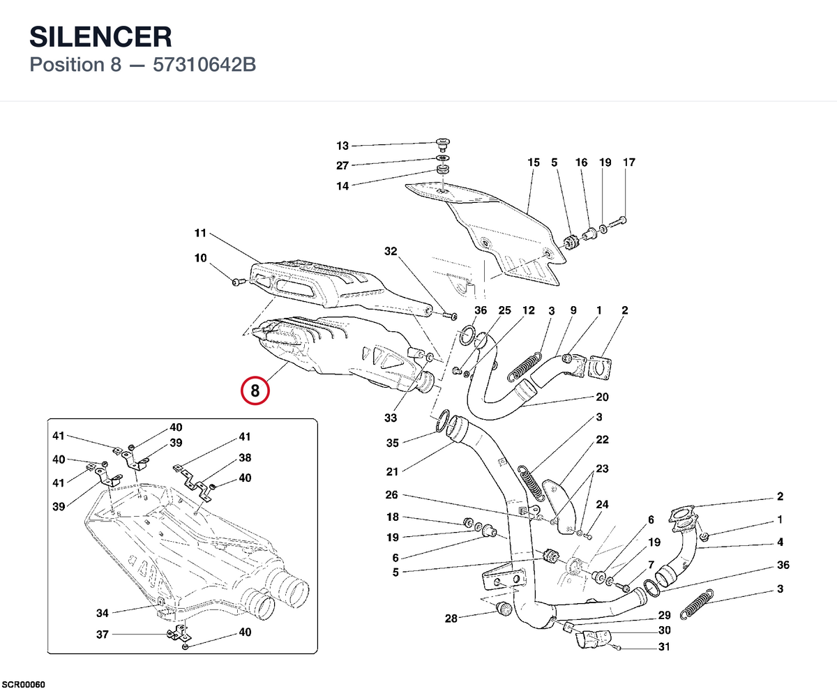 SILENCER 57310642B diagram position