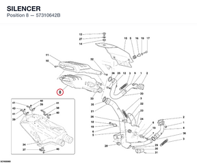 SILENCER 57310642B diagram position