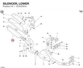 SILENCER, LOWER 57310781A diagram position