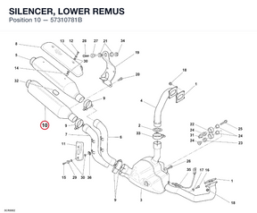 SILENCER, LOWER REMUS 57310781B diagram position