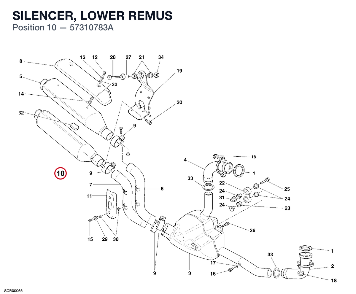 SILENCER, LOWER REMUS