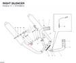 RIGHT SILENCER 57310881A diagram position
