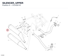 SILENCER, UPPER 57310911E diagram position