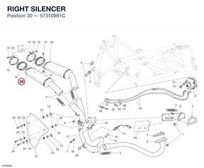 RIGHT SILENCER 57310991C diagram position