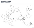 RIGHT SILENCER 57311011A diagram position