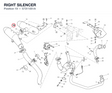 RIGHT SILENCER 57311051A diagram position