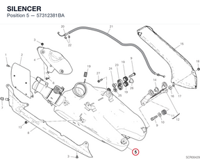 SILENCER 57312381BA diagram position