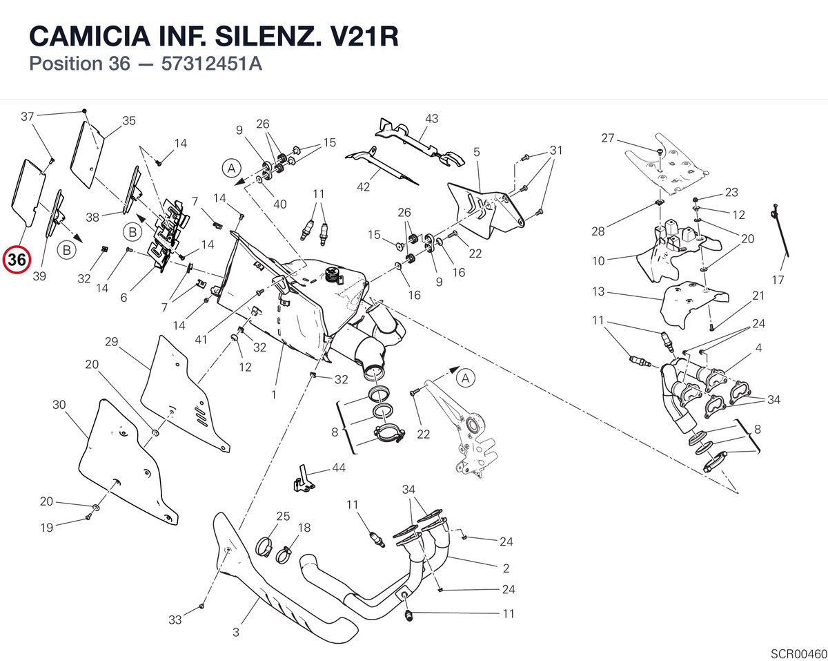 CAMICIA INF. SILENZ. V21R 57312451A diagram position