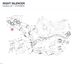 RIGHT SILENCER 57312991E diagram position