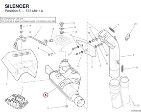 SILENCER 57313011A diagram position
