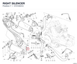 RIGHT SILENCER 57313031A diagram position