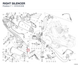 RIGHT SILENCER 57313131B diagram position