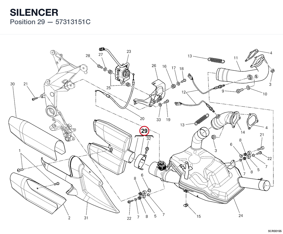 SILENCER 57313151C diagram position