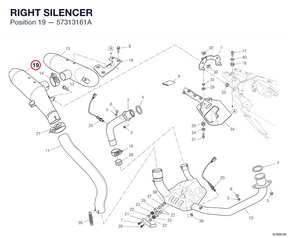 RIGHT SILENCER 57313161A diagram position