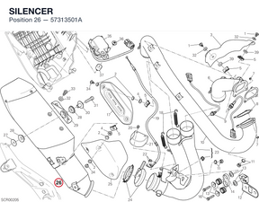 SILENCER 57313501A diagram position