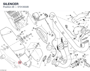 SILENCER 57313502B diagram position
