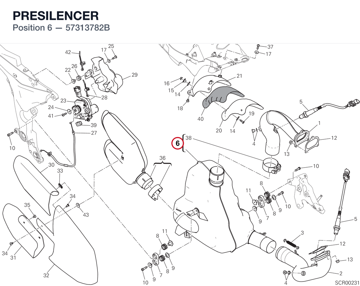PRESILENCER 57313782B diagram position