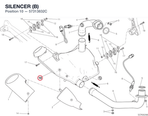 SILENCER (B) 57313832C diagram position