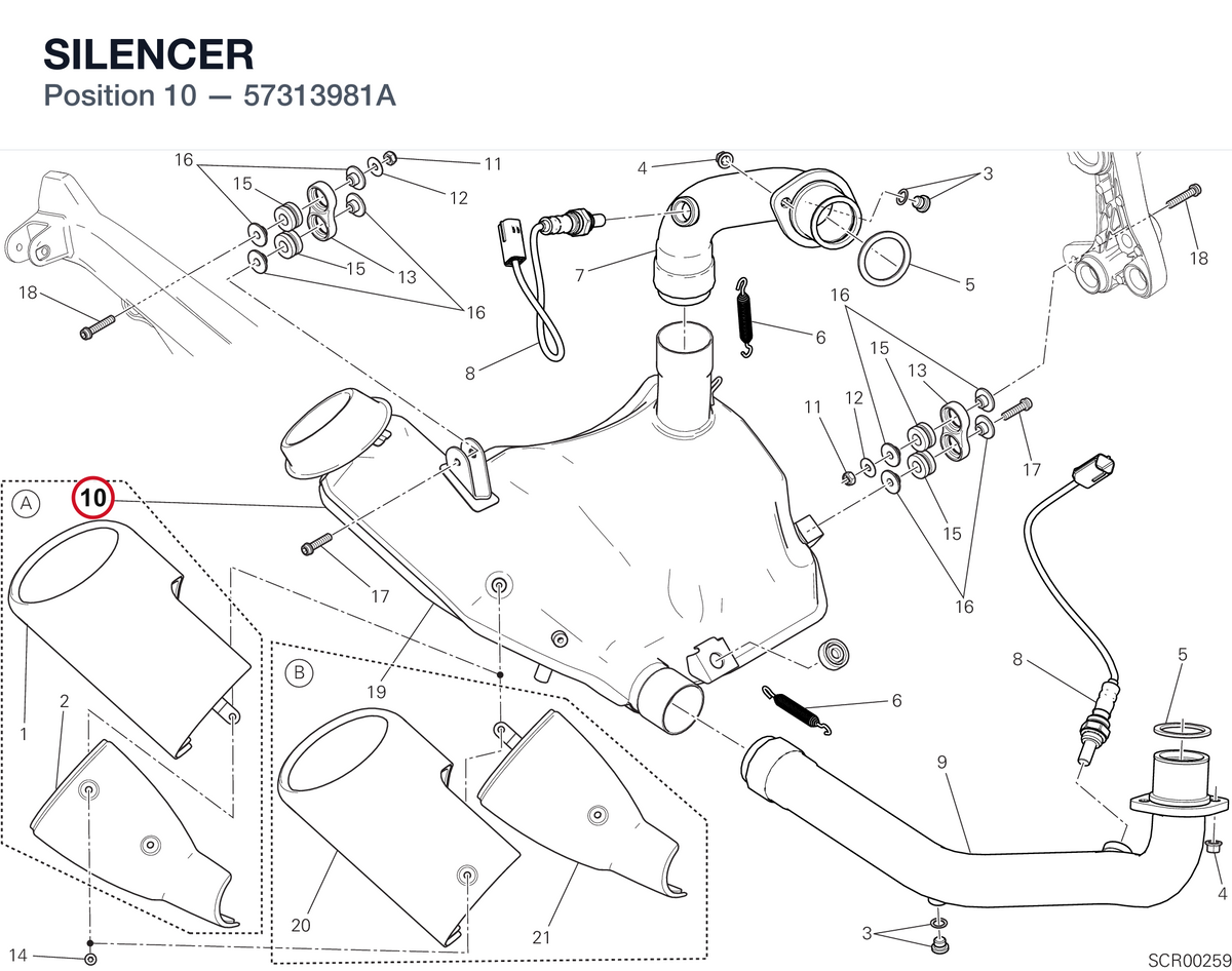 SILENCER 57313981A diagram position