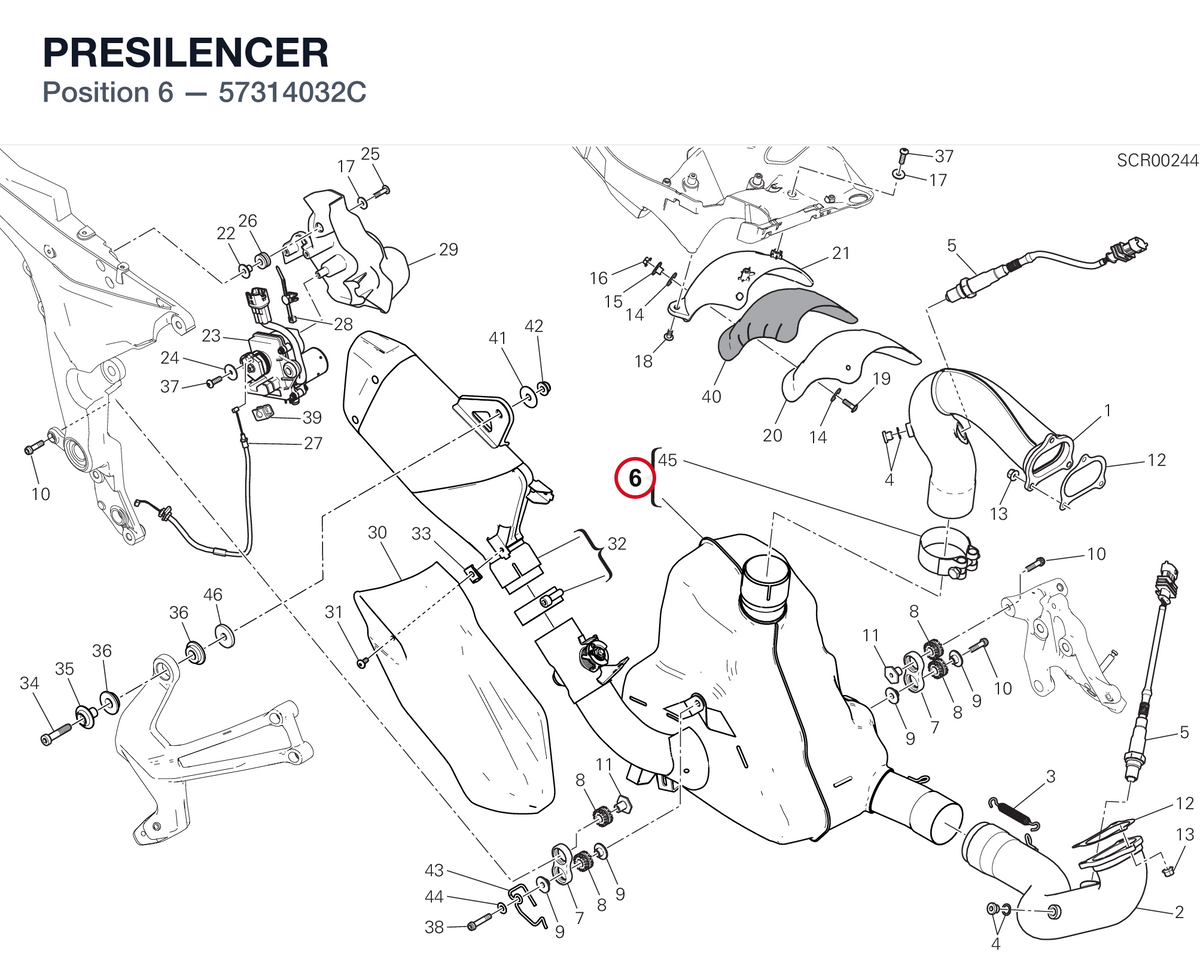 PRESILENCER 57314032C diagram position