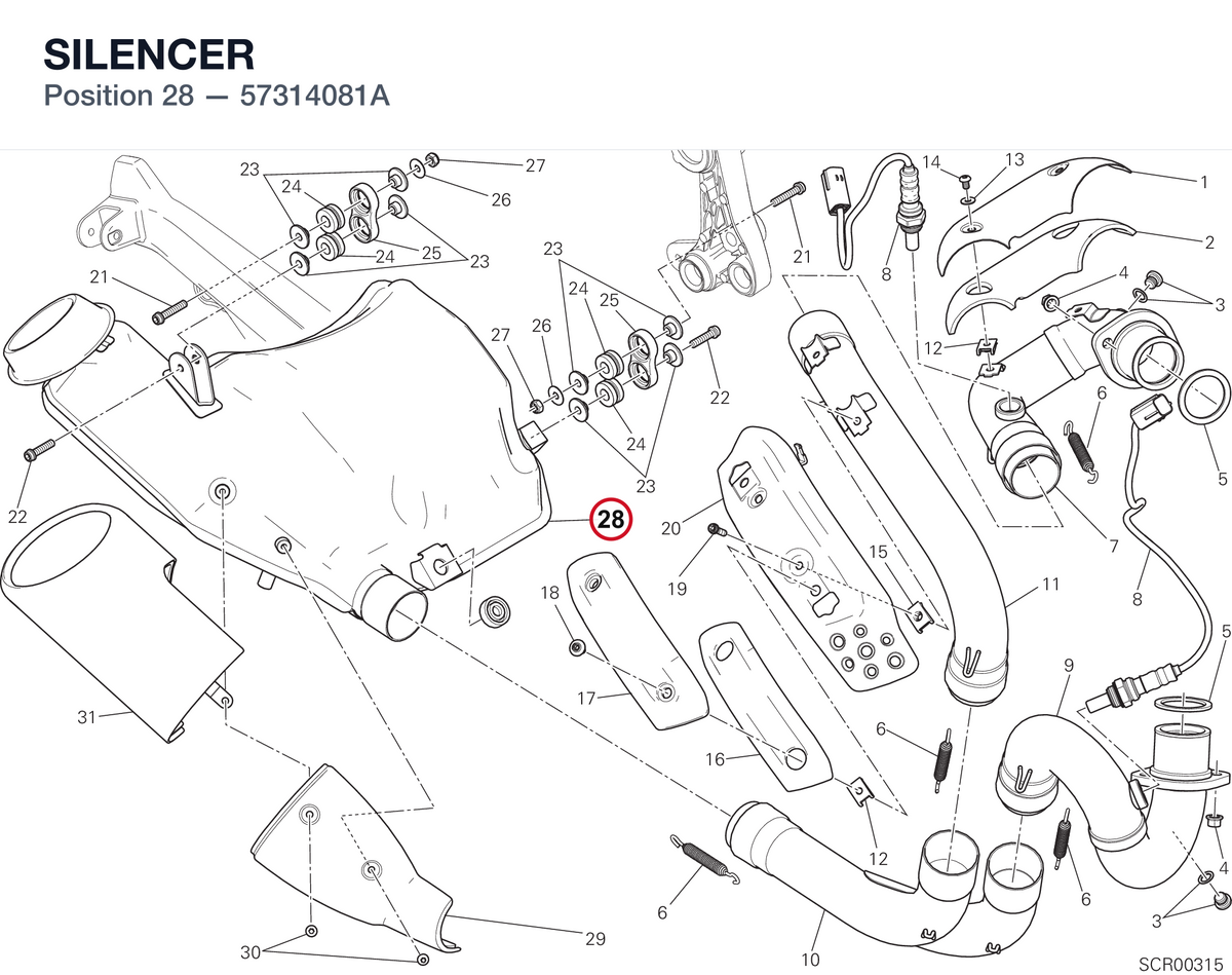 SILENCER 57314081A diagram position