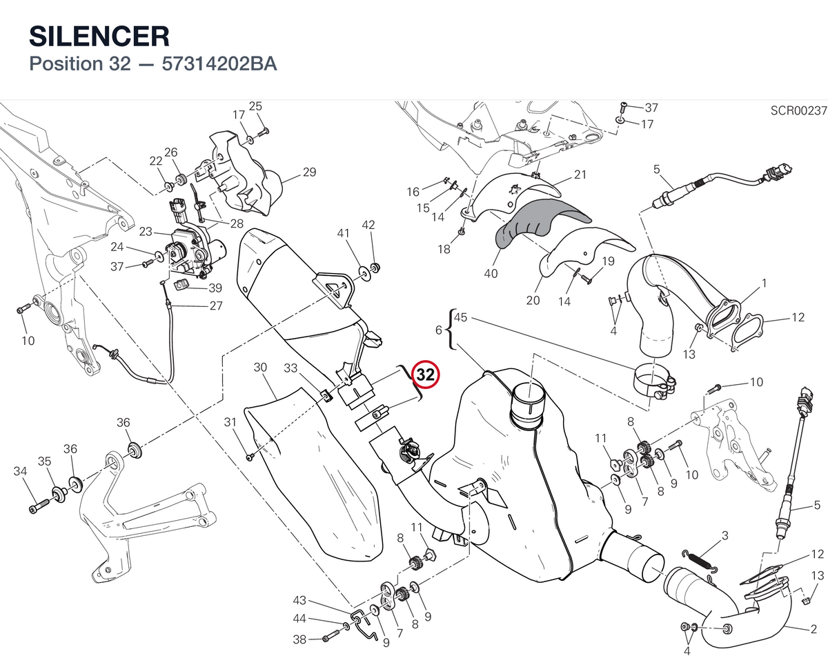 SILENCER 57314202BA diagram position