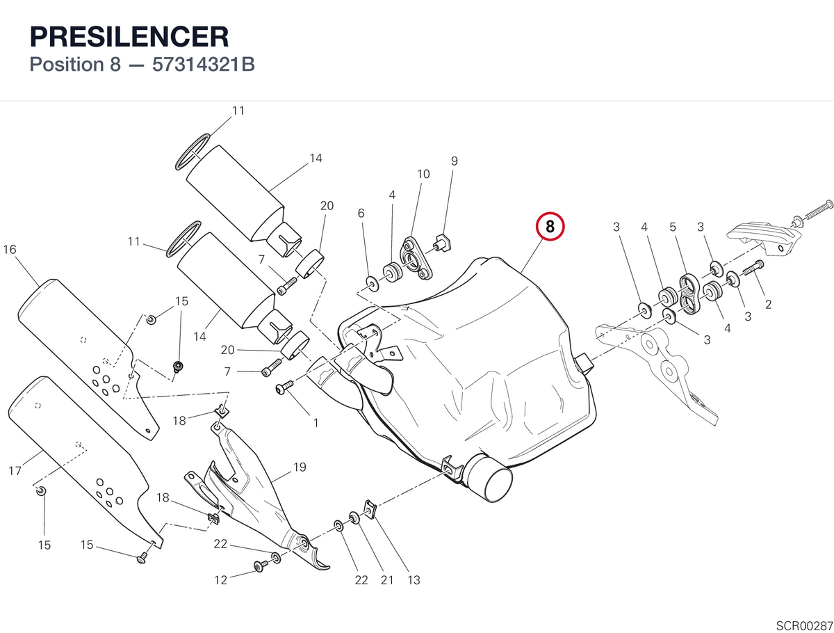 PRESILENCER 57314321B diagram position