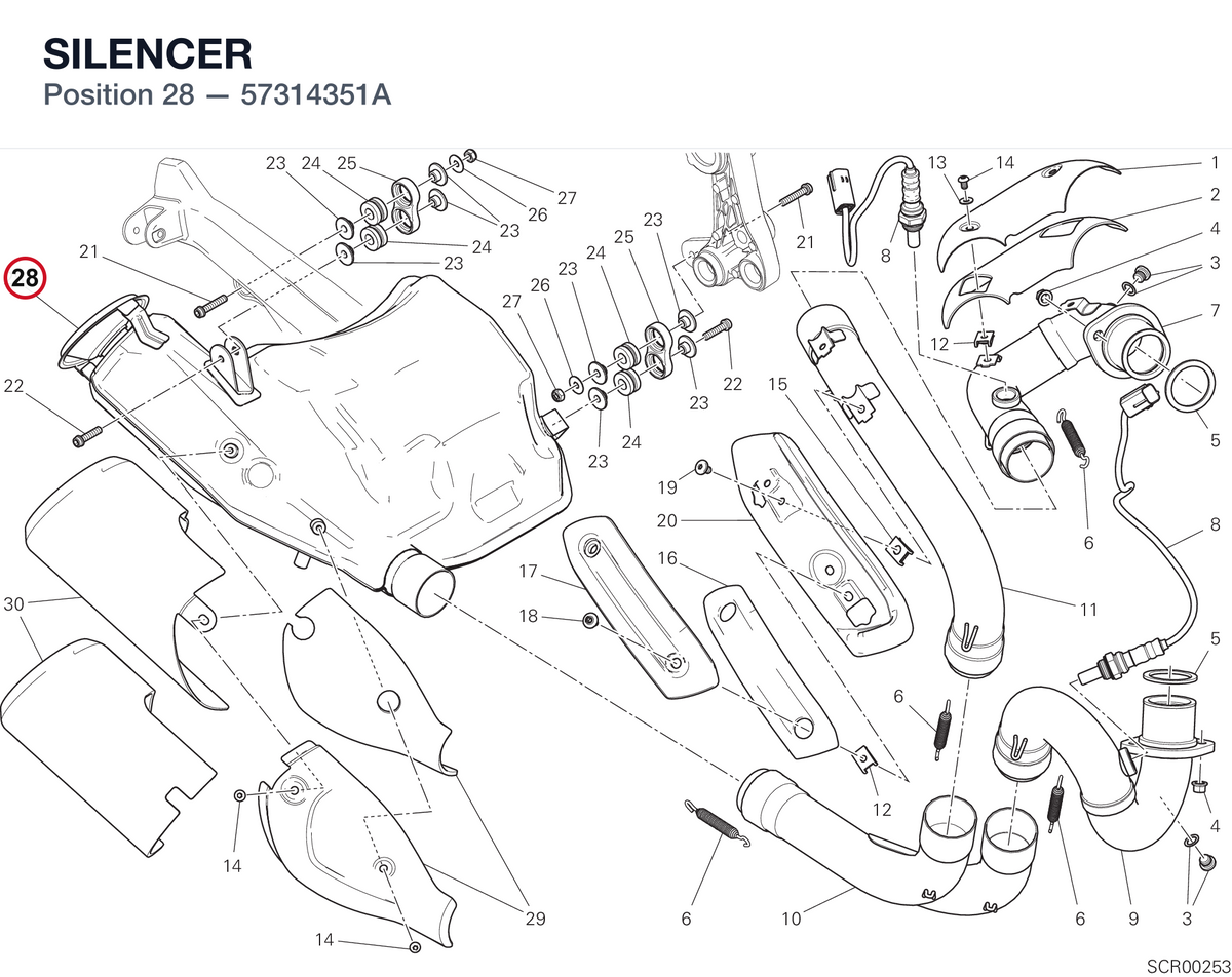 SILENCER 57314351A diagram position