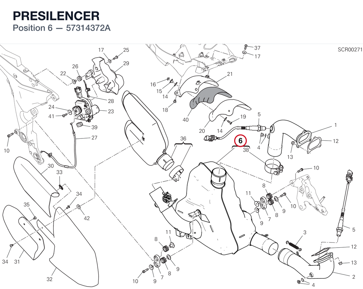 PRESILENCER 57314372A diagram position