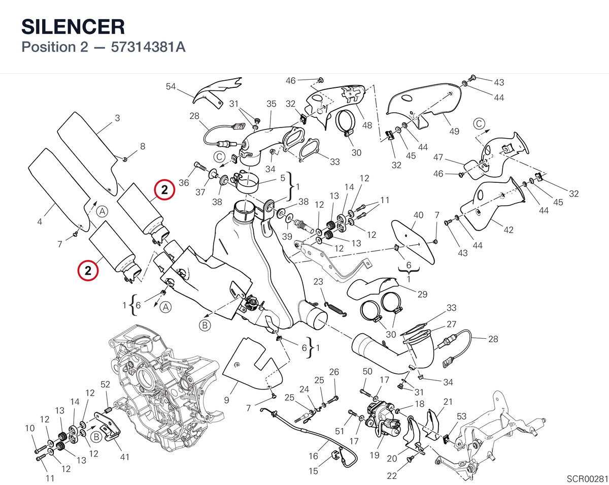 SILENCER 57314381A diagram position