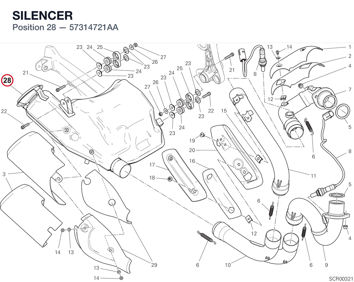 SILENCER 57314721AA diagram position