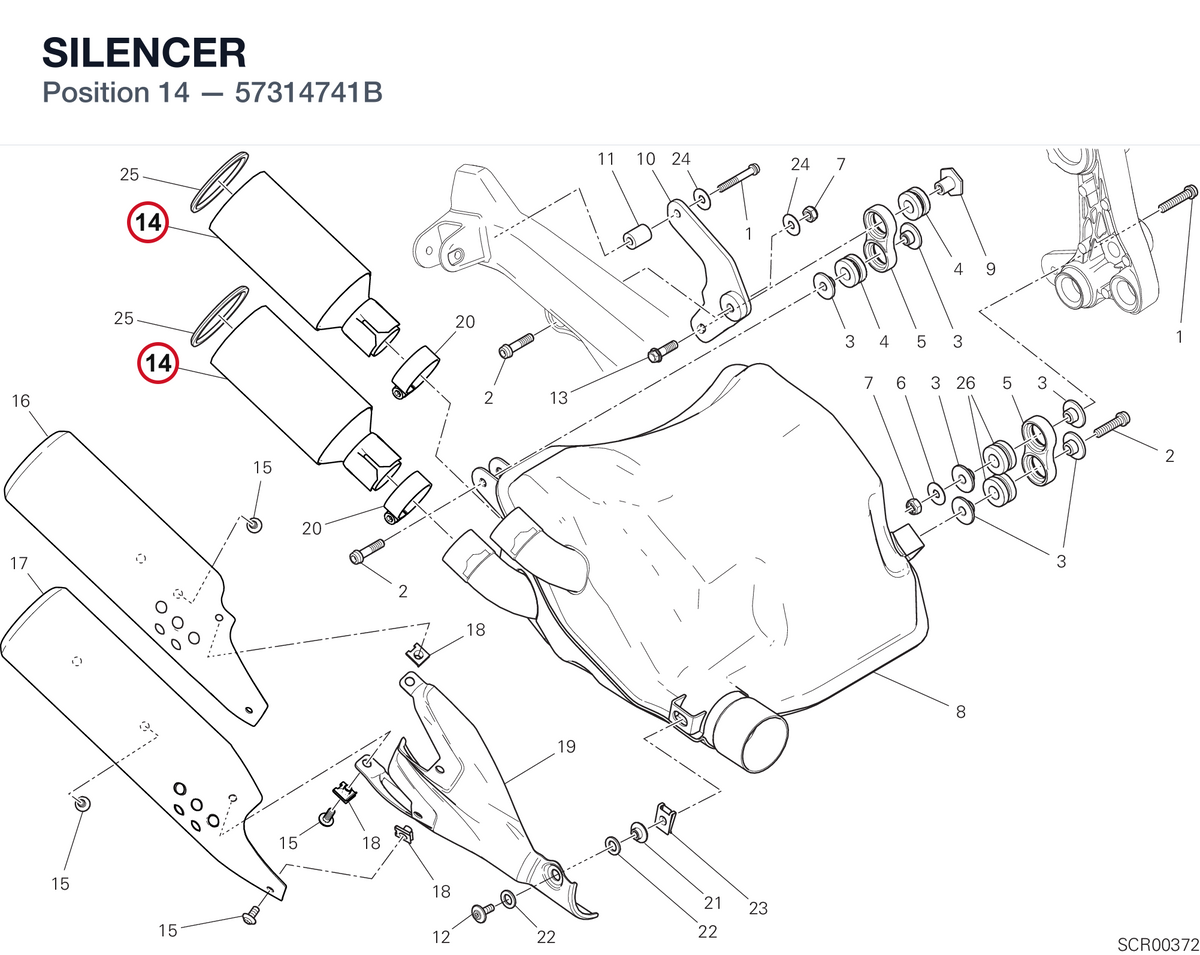 SILENCER 57314741B diagram position