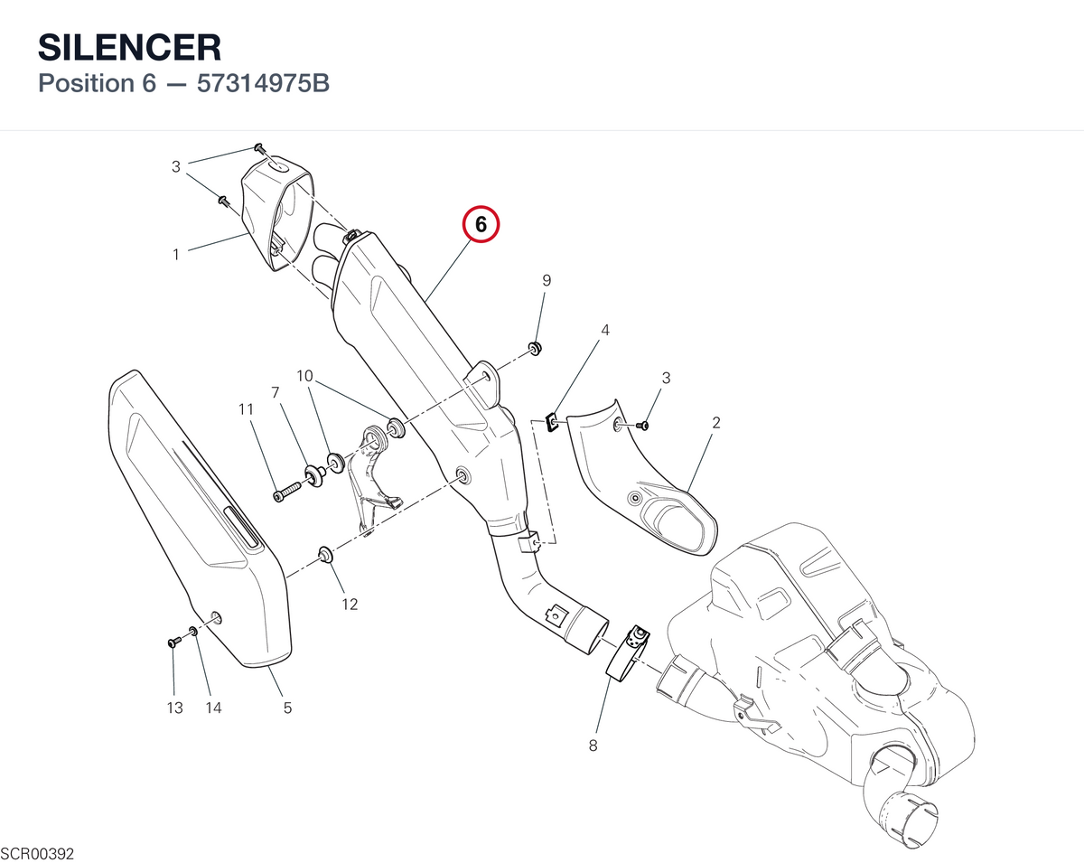SILENCER 57314975B diagram position