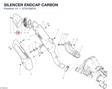 SILENCER ENDCAP CARBON 57315281A diagram position