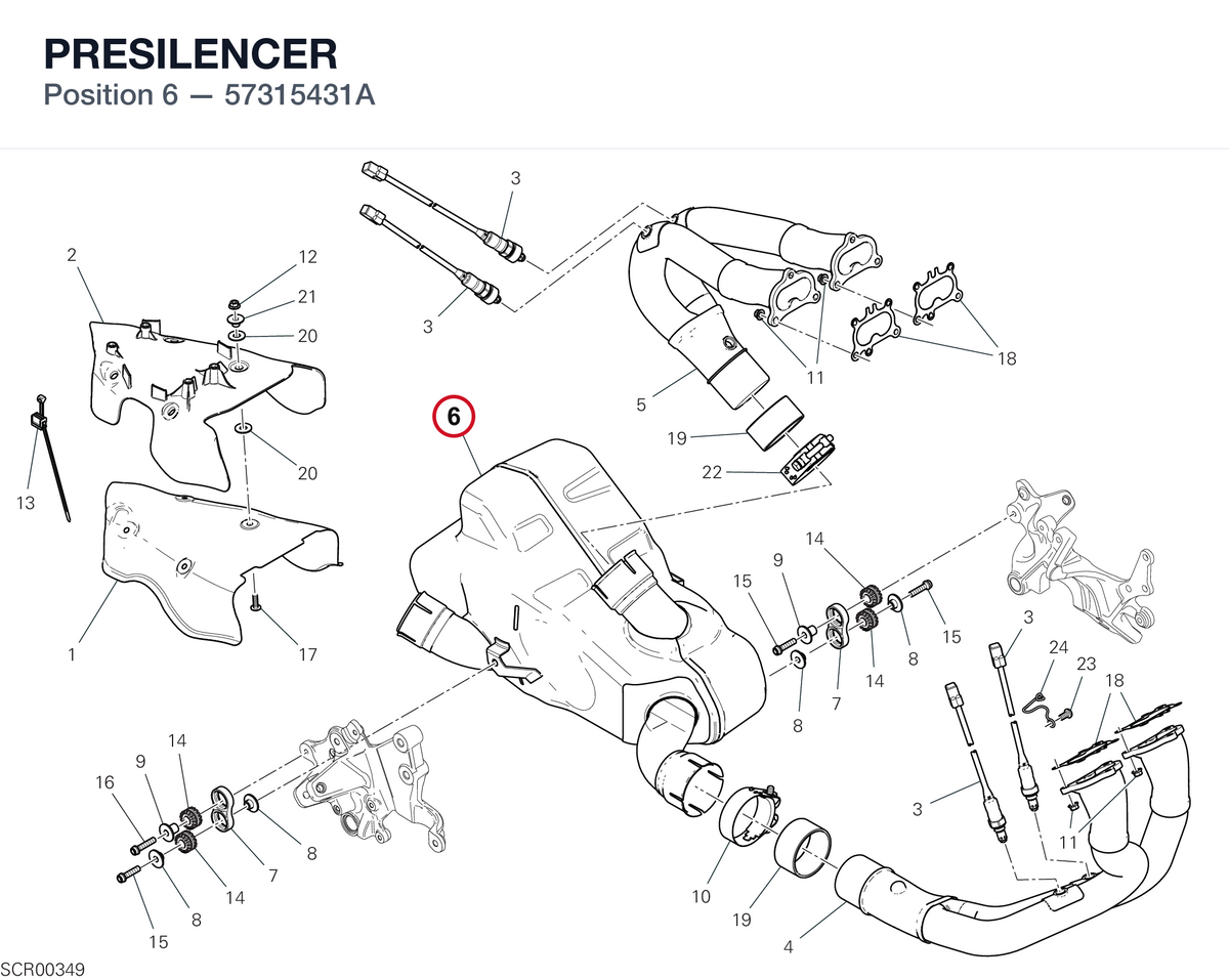 PRESILENCER 57315431A diagram position