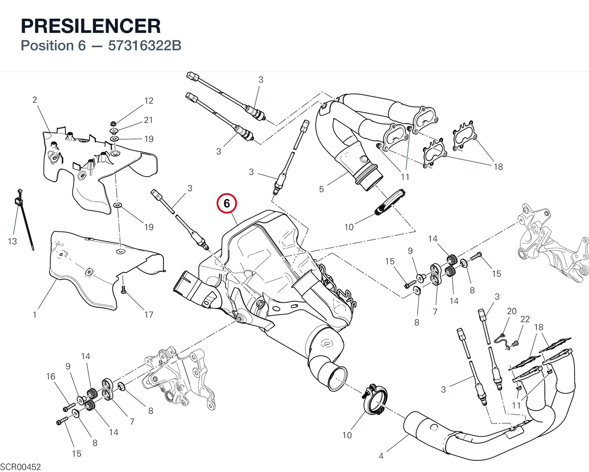 PRESILENCER 57316322B diagram position