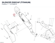 SILENCER ENDCAP (TITANIUM) 57316601A diagram position