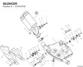 SILENCER 57316791B diagram position