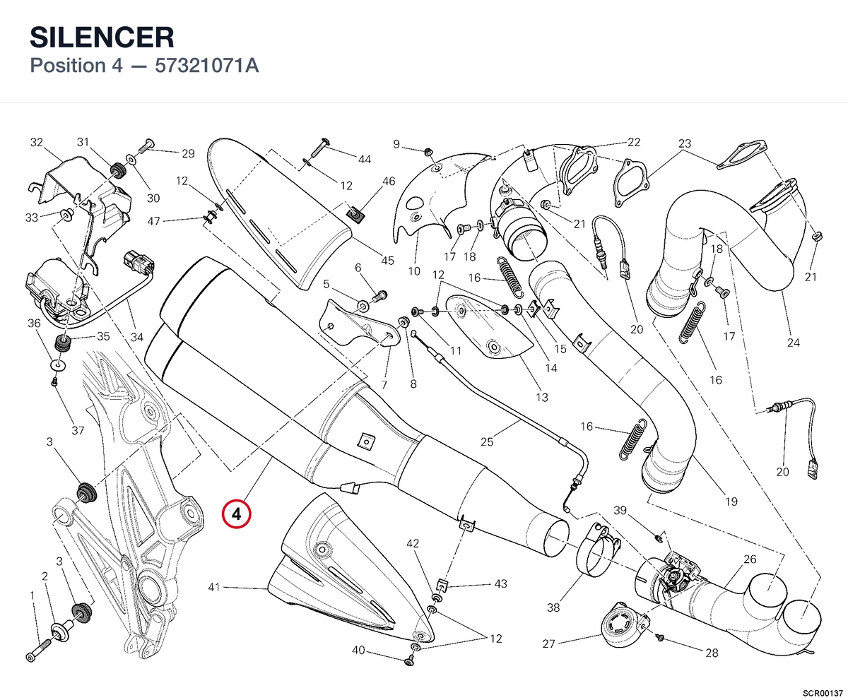 SILENCER 57321071A diagram position