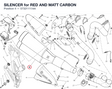 SILENCER for RED AND MATT CARBON 57321111AA diagram position