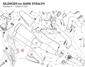 SILENCER for DARK STEALTH 57321111AC diagram position