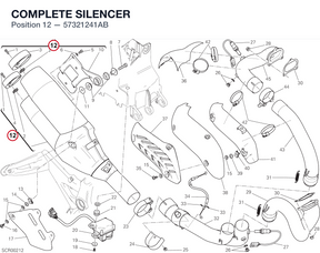 COMPLETE SILENCER 57321241AB diagram position